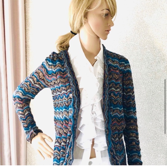 Calypso St. Barth Alpaca Thin Open Cardigan Sweater S - Picture 6 of 14